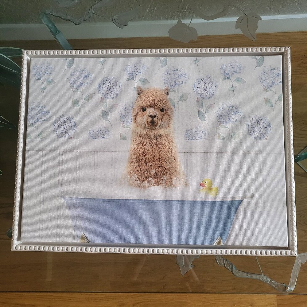 Llama with Rubber Duck framed picture